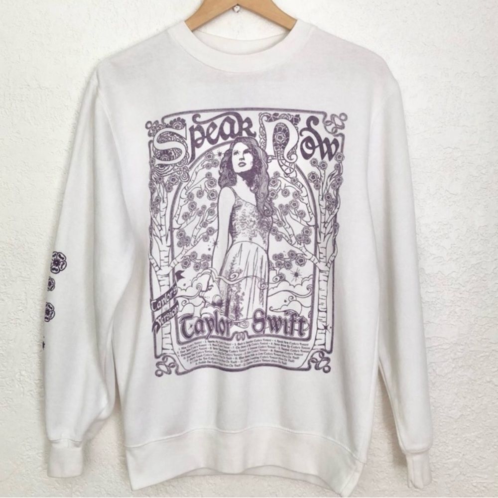 Taylor Swift Speak Now Taylor’s Version Tracklist Crewneck Sweatshirt Small - Picture 2 of 10